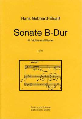 Gebhard-Elsaß, H: Sonata B-flat Major B flat major