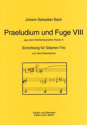 Bach, J S: Prelude and Fugue VIII BWV 853