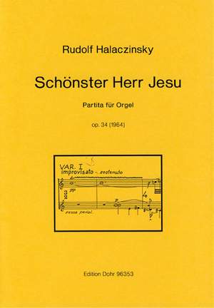 Halaczinsky, R: Most Beautiful Lord Jesus op. 34