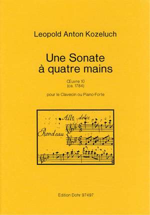 Kozeluh, L A: Une Sonate á quatre mains op. 10