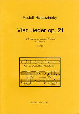 Halaczinsky, R: Vier Lieder op. 21