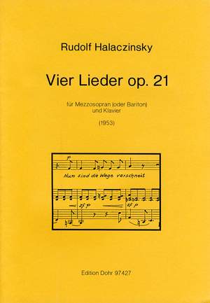 Halaczinsky, R: Four Songs op. 21