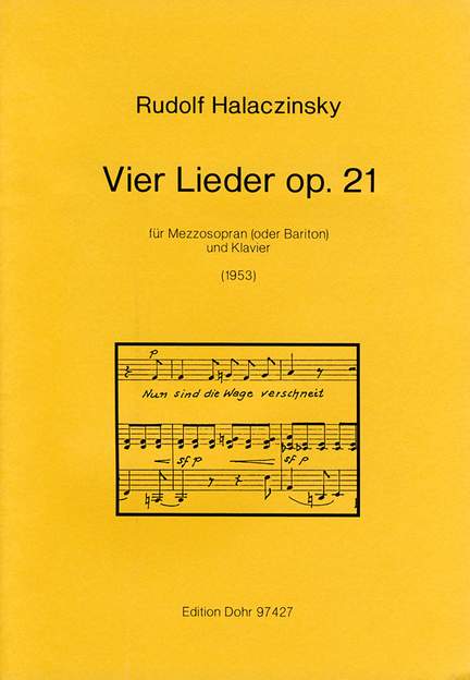 Halaczinsky, R: Four Songs op. 21