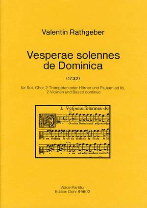 Rathgeber, J V: Vesperae solennes de Dominica op. 9