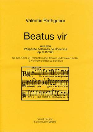 Rathgeber, J V: Beatus vir op. 9