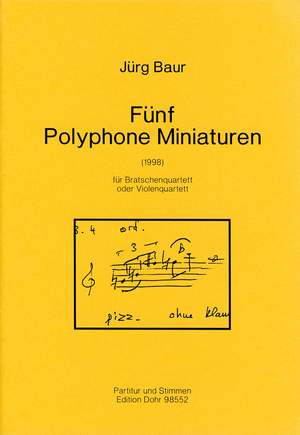 Baur, J: Five Polyphonic Miniatures