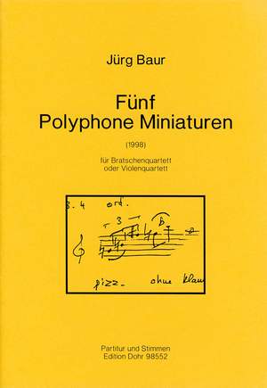Baur, J: Five Polyphonic Miniatures