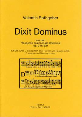 Rathgeber, J V: Dixit Dominus op. 9