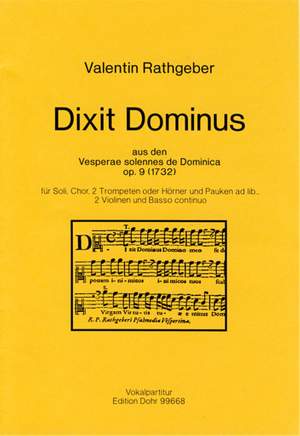 Rathgeber, J V: Dixit Dominus op. 9