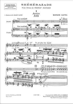 Ravel: Shéhérazade (sop)