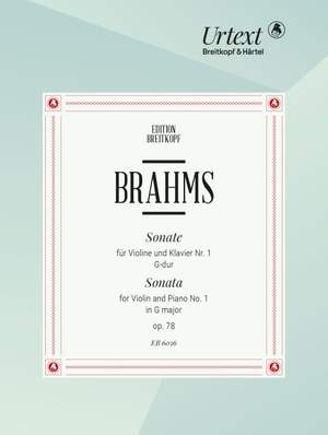 Brahms, J: Sonata No. 1 in G major Op. 78 op. 78