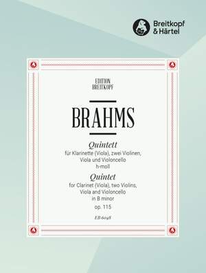 Brahms, J: Clarinet Quintet in B minor Op. 115 op. 115