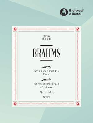Brahms, J: Sonate Nr. 2 Es-dur op. 120/2 E flat major op. 120/2