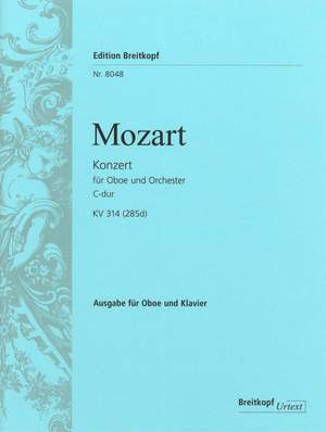 Mozart, W A: Oboe concerto C major K. 314 (285d) KV 314 (285d)
