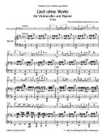 Mendelssohn: Song without words op. 109 MWV Q 34 Product Image