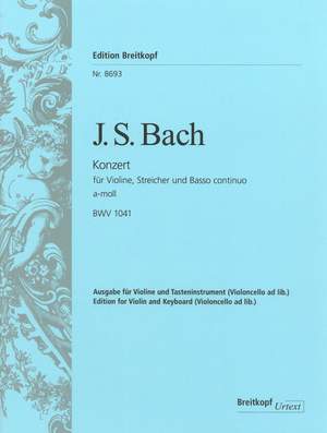 Bach, J S: Violin Concerto in A minor BWV 1041 BWV 1041
