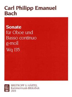 Bach, C P E: Sonate g-moll Wq 135 Wq 135