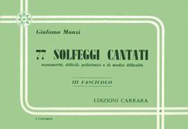 Manzi, G: Solfeggi Cantati Manoscritti Band 3