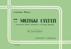 Manzi, G: Solfeggi Cantati Manoscritti Band 3