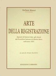 Manari, R: Arte della registrazione