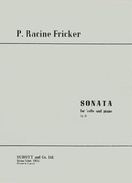 Fricker, P R: Sonata op. 28