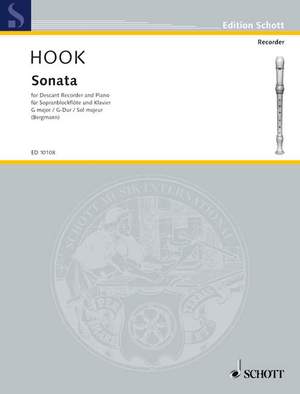 Hook, J: Sonata G-Dur G major
