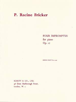 Fricker, P R: Four Impromptus op. 17