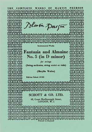 Peerson, M: Fantazia and Almaine No. 5 in D minor