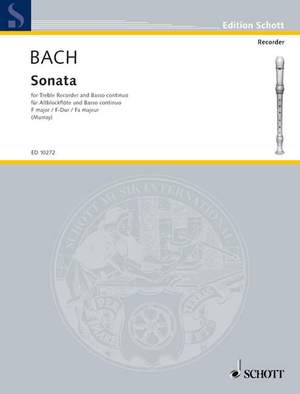 Bach, J S: Sonate F-Dur F major BWV 1035