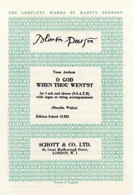 Peerson, M: O God When Thou Went'st