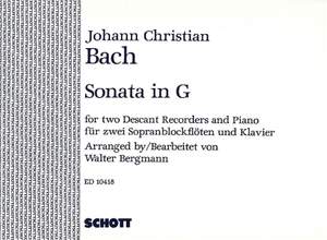 Bach, J C: Sonata G major nach op. 16/2