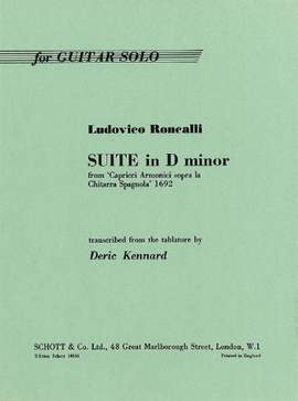 Roncalli, L C: Suite d-Moll D minor