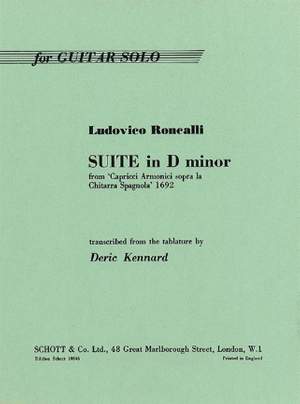 Roncalli, L C: Suite d-Moll D minor