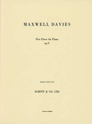 Maxwell Davies, Peter: Five Pieces op. 2