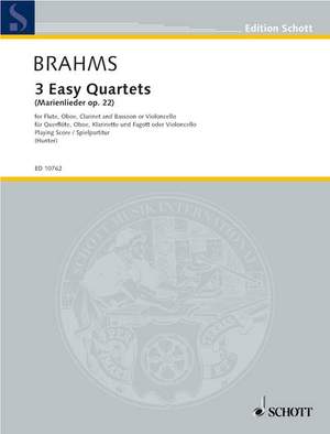 Brahms, J: 3 Easy Quartets op. 22