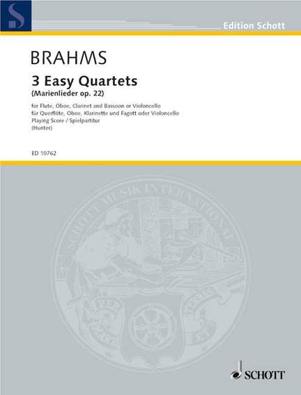 Brahms, J: 3 Easy Quartets op. 22