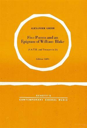 Goehr, A: Five Poems and An Epigram of William Blake op. 17