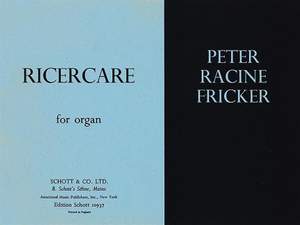 Fricker, P R: Ricercare op. 40