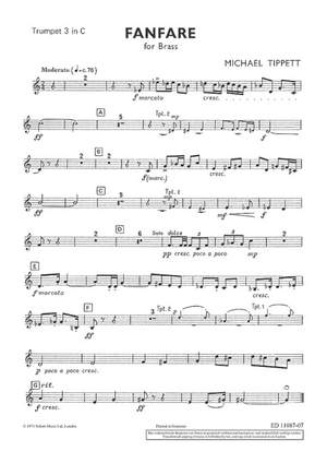 Tippett, M: Fanfare No. 1 for Brass