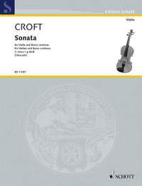 Croft, W: Sonata G Minor