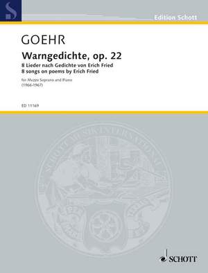 Goehr, A: Warngedichte op. 22