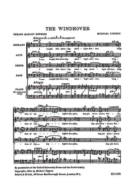 Tippett, M: The Windhover