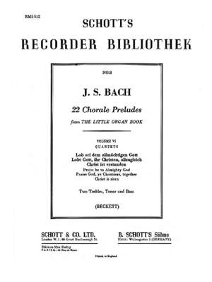 Bach, J S: 22 Chorale Preludes Vol. 6