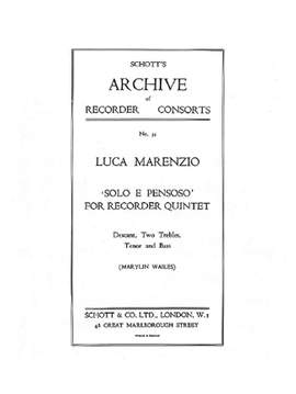 Marenzio, L: Solo e Pensoso
