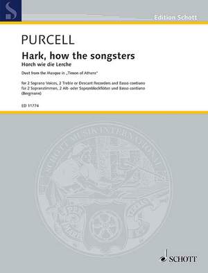 Purcell, H: Hark, how the songsters