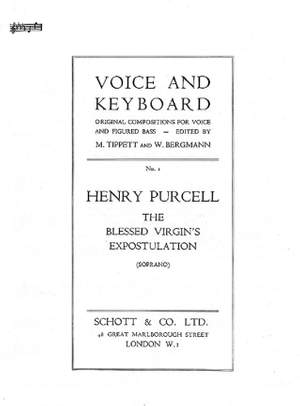 Purcell, H: The blessed Virgin's Expostulation No. 1