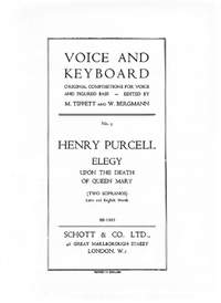 Purcell, H: Elegy upon the Death of Queen Mary No. 3