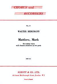 Bergmann, W: Matthew, Mark