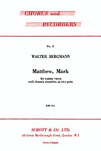 Bergmann, W: Matthew, Mark