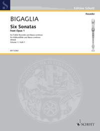 Bigaglia, D: Six Sonatas op. 1 Vol. 1